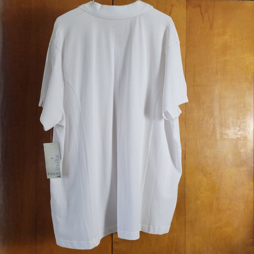NEW Riders by Lee Indigo Polo Shirt White Womens 3X Comfort Athleisure NWT - Picture 3 of 11